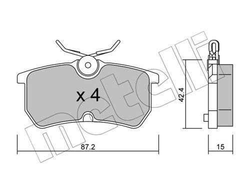 Колодки тормозные задние Ford Focus 98-05 Fiesta V VI 05- 22-0317-0 | Зображення 1