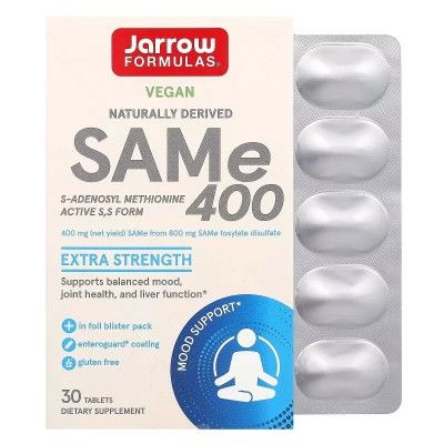 Витаминно-минеральный комплекс Jarrow Formulas SAM-e (дисульфат тозилат), 400 мг, SAMe, 30 таблеток