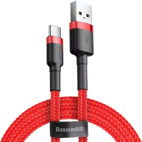 Дата кабель Baseus Cafule Type-C Cable 2A (2m) (CATKLF-C) Червоний