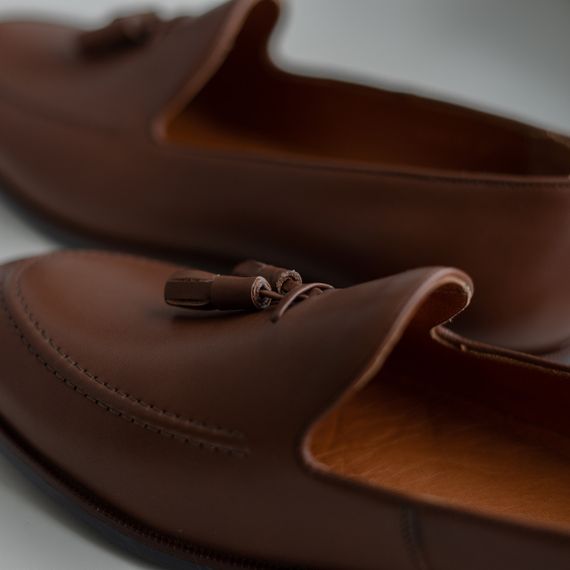 Оригинальные лоферы светло-коричневые 44 размер. | Зображення 4