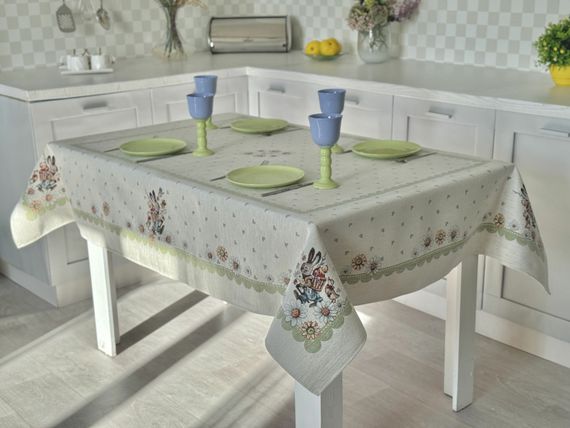 Скатертина гобеленова RUNNER1240 Limaso, 137х180, Прямокутна, Великодній, Без люрексу, з мікрофібою, 75% поліестер, 22% бавовна, 3% акрил, Гобелен | Зображення 6