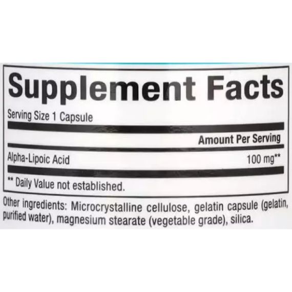 Альфа-липоевая кислота Natural Factors Alpha-Lipoic Acid 100 mg 120 Caps | Зображення 1