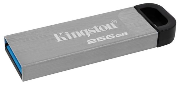 Flash Drives Kingston DataTraveler Kyson 256GB USB 3.2 (DTKN/256GB) Silver/Black | Зображення 1