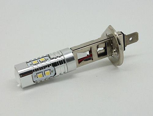 Светодиодная автолампа H1, 10W (370Lm) WARM WHITE 3300k, Original Samsung LED chip  + Линза | Зображення 1