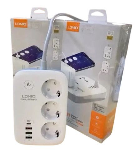 Сетевой фильтр LDNIO SEW3452 удлинитель 3 розетки 3 USB 1 Type-C WiFi управление Белый | Зображення 2