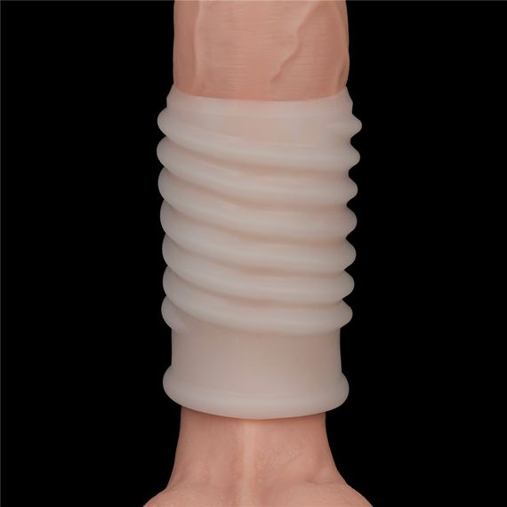 Насадка на член - Vibrating Spiral Knights Ring White sexstyle | Зображення 2