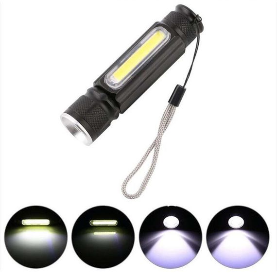 Ручной светильник с мощным лучом, Светодиодный фонарик Аккумуляторный фонарь, Фонарь ручной батарей NT-33 | Зображення 4