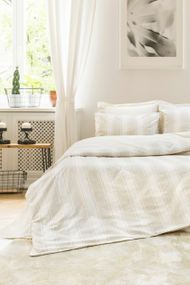 Постільна білизна Saheser Stonewashed Ranforce 200 х 220 см Nenas Bej