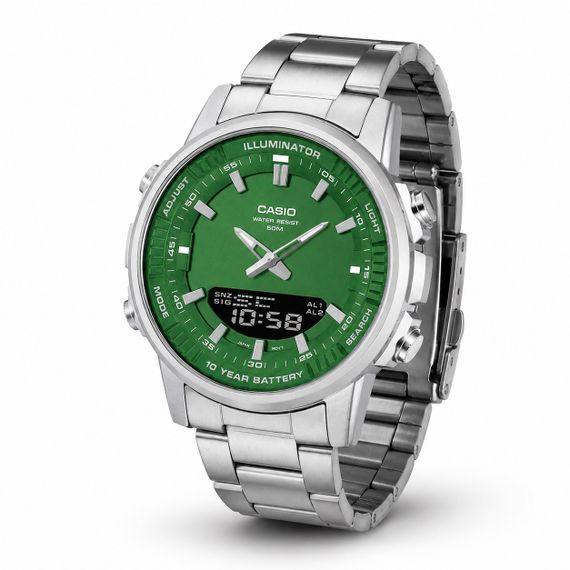 Класичний Чоловічий годинник Casio AMW-880D-3A стальний, водонепроникний, Японія