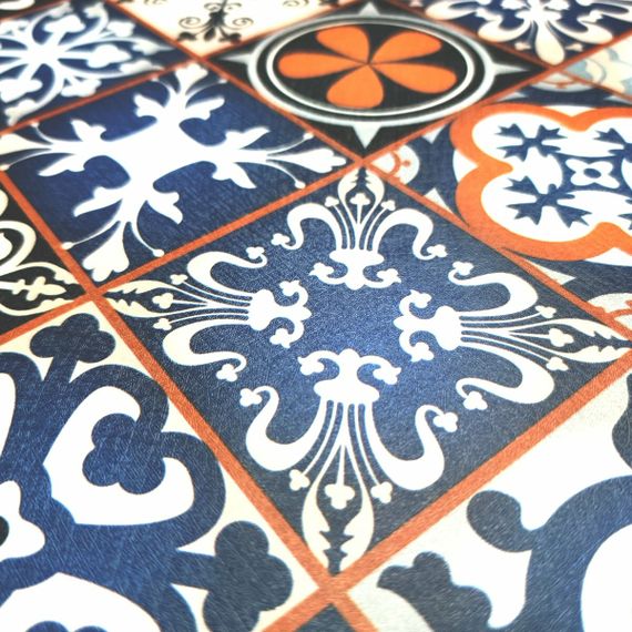 Самоклеюча плівка синій орнамент 0,45х10м SW-00001208 | Зображення 1