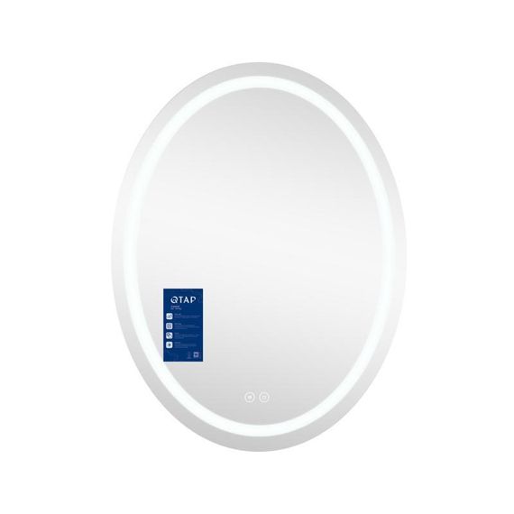 Дзеркало Qtap Mideya (DC-F801) 600х800 з LED-підсвічуванням Touch, з антизапотіванням, димером QT2078F801W | Зображення 3