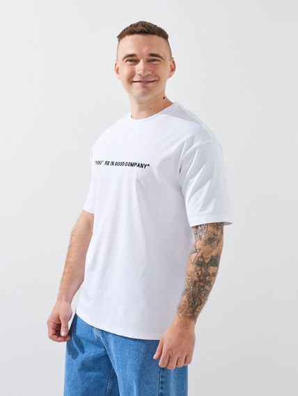 Футболка з принтом чоловіча GENUA G01222-0028 L Білий shop (2000999392238)