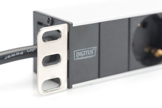 Блок розеток DIGITUS 1U, 8xSchuko, 16A, 250V, вилка Schuko (DN-95401) | Зображення 3