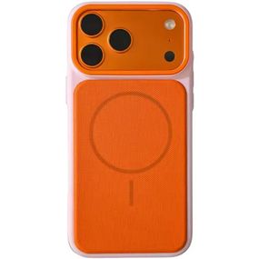 Чохол PC Textile Hybrid with Magnetic Fit для Apple iPhone 17 Pro / 18 Pro (6.3") Pink / Orange