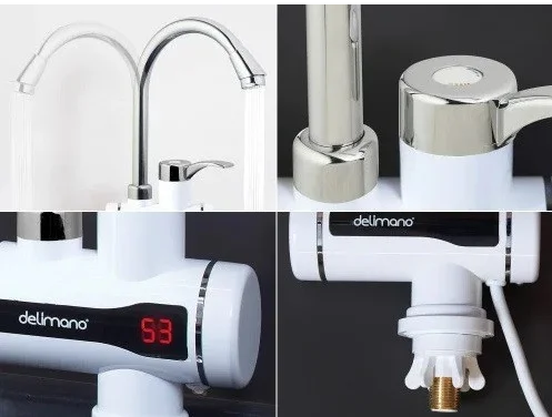 Водонагрівач проточний бойлер – кран із LCD дисплеєм Delimano Water Heater Digital RX002 ∙ Нижнє підключення | Зображення 2