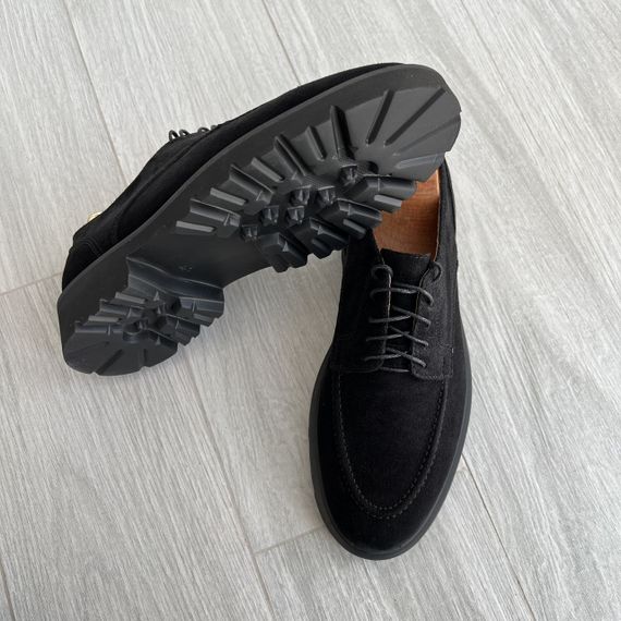 Стильные замшевые туфли на грубой подошве 40 размер | Зображення 5