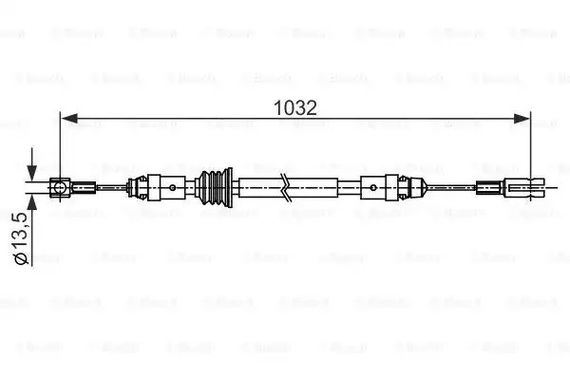 Трос ручного гальма RENAULT MASTER, BOSCH (1987482548)