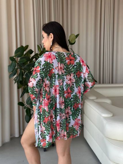 Роздільний білий купальник PLUS SIZE з сформованою чашкою та тунікою в комплекті | Зображення 5