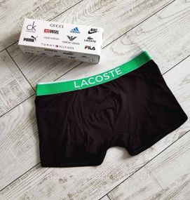 Чоловічі труси боксери Lacoste труси Лакоста — Чорний М