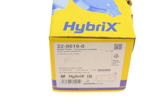 Колодки гальмівні задні Lexus RX 03-08 22-0619-0 | Зображення 7