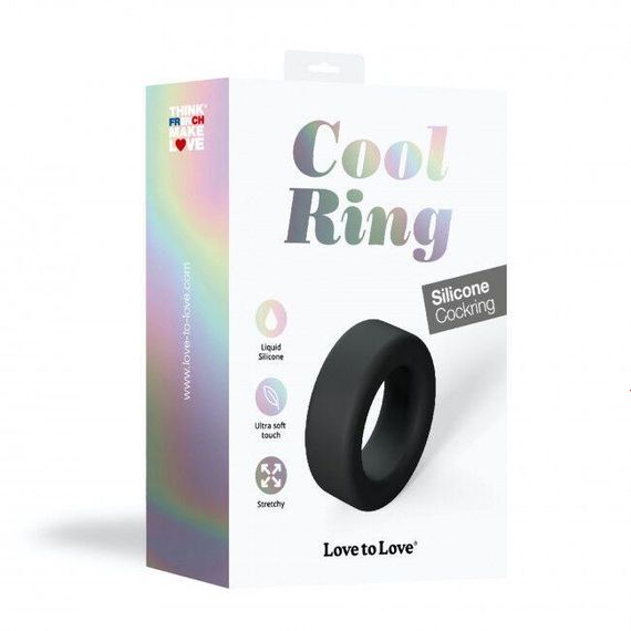 Ерекційне кільце широке Love To Love COOL RING - BLACK ONYX | Зображення 5