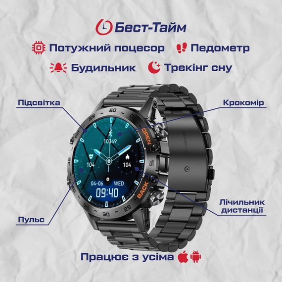 Smart Delta K52 Orange Black, 3 ремешка | Зображення 4