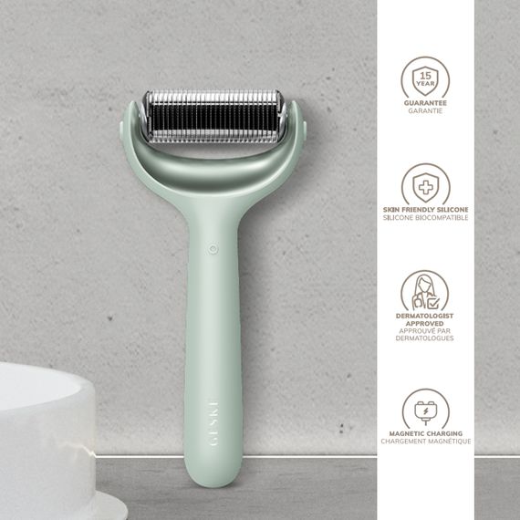 Ролер для голкової мезотерапії обличчя та тіла GESKE MicroNeedle Face&Body Roller 9в1 green | Зображення 2