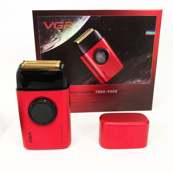 Профессиональная электробритва с насадками VGR V-378 RED, Бритва для сухого бритья IQ-88 | Зображення 7