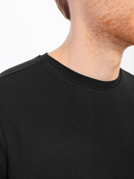 Світшот для чоловіків однотонний чорний, 3XL | Зображення 3