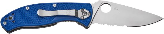 Ніж Spyderco Tenacious blue напівсерейтор | Зображення 1