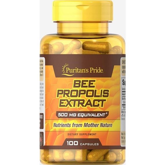 Натуральная добавка для иммунитета Puritan's Pride Bee Propolis 500 mg 100 Caps