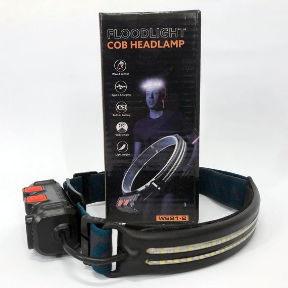 Мощный фонарик светодиодный на голову, Налобный фонарь для сантехника, Налобный фонарик с usb зарядкой PY-81 | Зображення 1