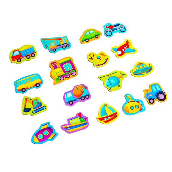 Набор магнитов MAXI "Транспорт" Vladi Toys VT3106-26, 17 шт | Зображення 2