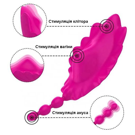 Рельефный вибростимулятор в трусики (розового цвета) | Зображення 2