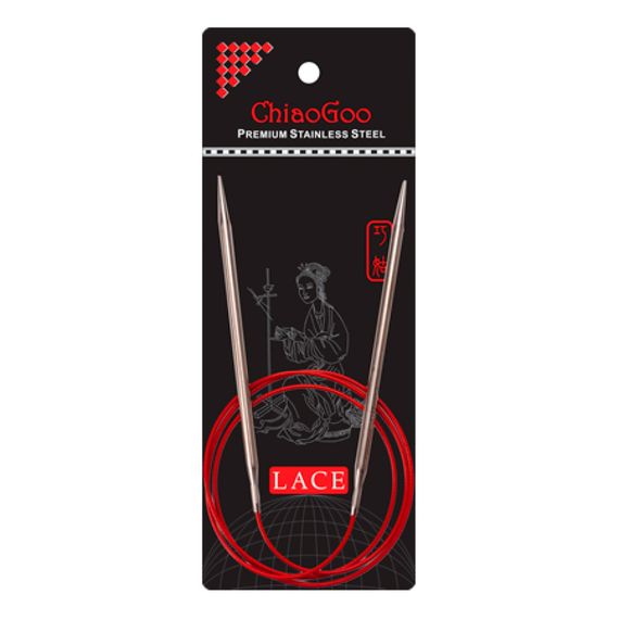 Спиці ChiaoGoo Red Lace кругові, 100 см (2,25 мм)