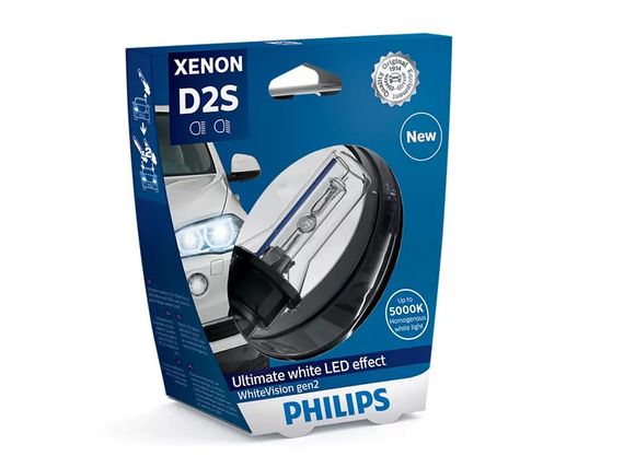 Ксенонова лампа PHILIPS 85122WHV2S1 D2S 85V 35 W P32d-2 WhiteVision gen2 5000K | Зображення 1