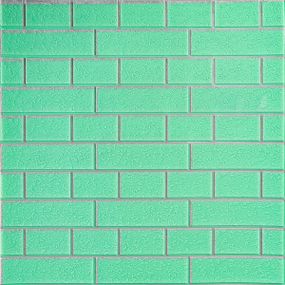 Панель стінна 70*70cm*5mm зелена цегла зі сріблом (D) SW-00001803