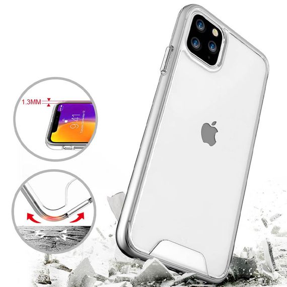 Чохол TPU Space Case transparent для Apple iPhone 11 Pro Max (6.5") Прозорий | Зображення 4
