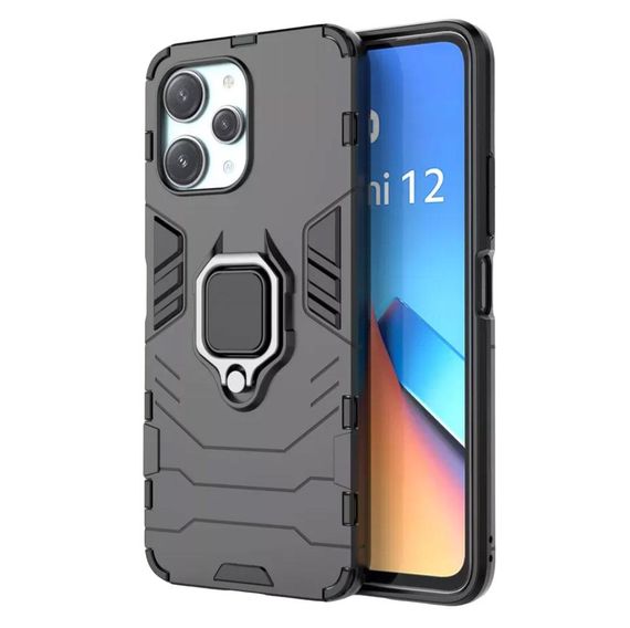 Чохол бампер Primolux Ring Armor для Xiaomi Redmi 12 / Redmi Note 12R / Poco M6 Pro 5G - Black