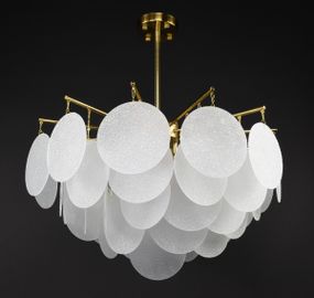 Люстра стельова на 6 лампочок 27510 Латунь 62-92х62х62 см.