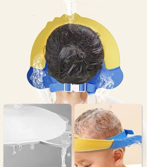 Козырек для мытья головы купания малыша на застежке Крокодил Голубой | Зображення 2