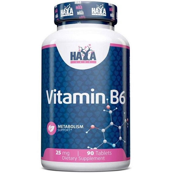 Пірідоксин Haya Labs Vitamin B6 25 mg 90 Tabs