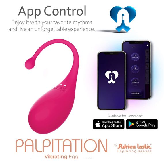 Смарт виброяйцо-стимулятор Adrien Lastic Palpitation универсальный, розовый sexstyle | Зображення 5