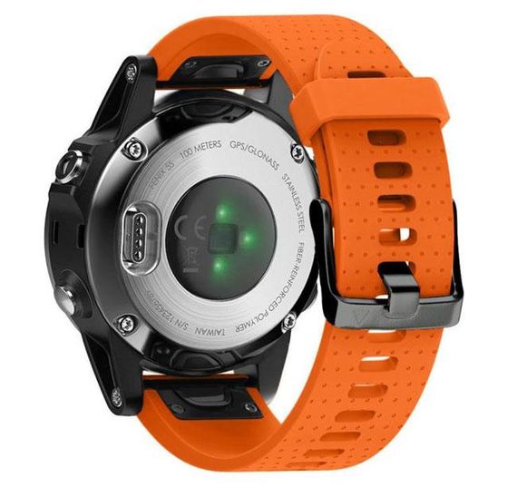 Силіконовий ремінець Primo для годинника Garmin Fenix 5S / 5S Plus / 6S - Orange | Зображення 1