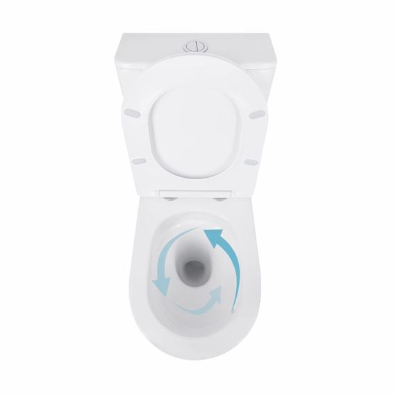 Унитаз-компакт Qtap Scorpio безободковый Ultra Quiet c сиденьем Soft-close QT14226088AW | Зображення 5