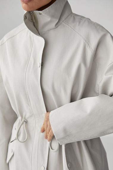 Жіноча вітровка-парка  на блискавці - світло-сірий цвет, L (є розміри) | Зображення 3