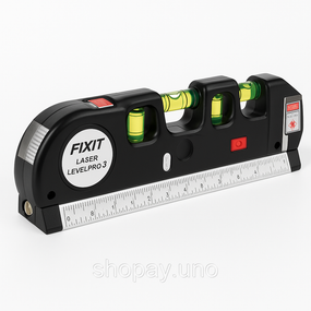 Лазерный нивелир Laser Level Pro 3, Лазерный отвес, Нивелир строительный для стяжки QT-56