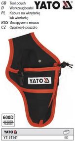 Кобура поясна для дрилі, свердла YATO з регуляцією об'єднання єму YT-74141
