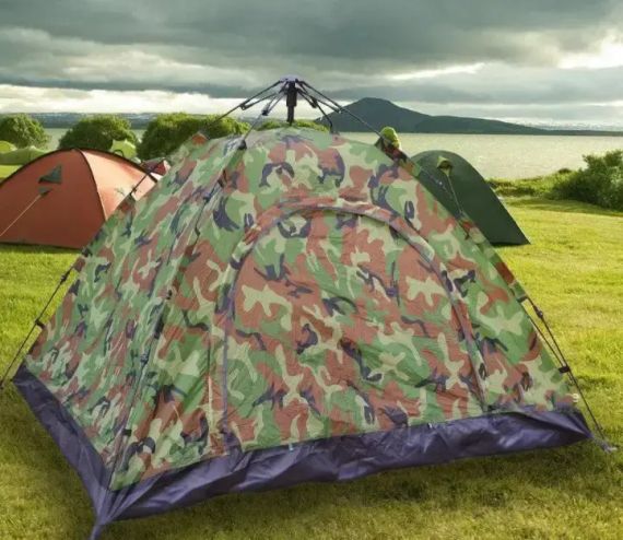 Палатка автоматическая местная Камуфляж 2-х местная | Зображення 1