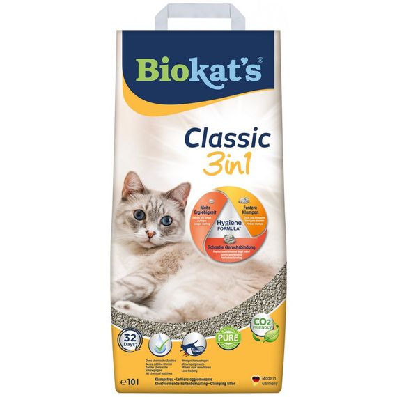 Наповнювач Biokats для котячого туалету Classic 3in1 бентонітовий 0,1–5 мм 10 л | Зображення 2